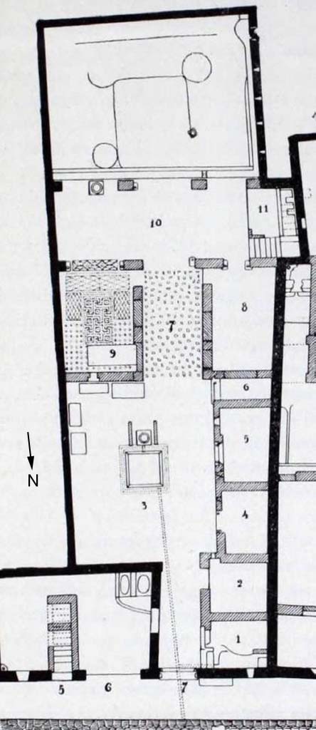 I.10.7 Pompeii. 1934 plan from NdS.